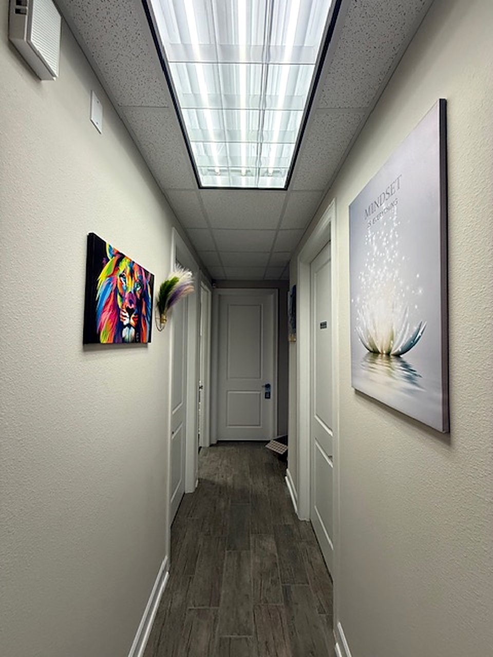 The hallway to the consultation rooms